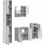  Set namještaja za kupaonicu 4 kom. Siva Sonoma 61 x 35 x 64 cm | shoptok.hr