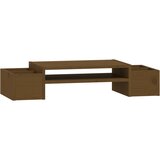  Stalak za monitor boja meda 70x27,5x15 cm od masivne borovine | shoptok.hr