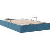  Ottomanska Okvir za krevet s pohranom s pohranom Baršun - Tamno plava 120 x 200 cm | shoptok.hr
