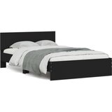  The Living Store Posteljni okvir z vzglavjem črn 120x200 cm - Posteljni Okvir, (21501520) | Shoptok.si