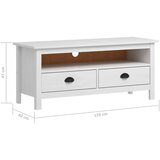 TV omarica Hill bela 110x40x47 cm trdna borovina, (20622834) | Shoptok.si
