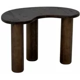 Bloomingville Temno rjava mizica iz masivnega kavčukovca 36x53 cm Luppa –