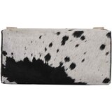  Klupa 60 x 30 x 45 cm Prava koža Crna i bijela | shoptok.hr