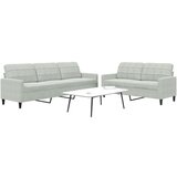 vidaXL 2-dijelni set sofa s jastucima svjetlosivi baršunasti | shoptok.hr
