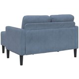 SOFA 2-sjed s ležaljkom u obliku slova L plava 125 cm lan | shoptok.hr