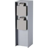 Spoljni stub za utičnice PILLAR 2Z SCHUKO 230V IP44, srebrne boje