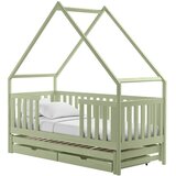  Drveni dječji krevet Magic s dodatnim krevetom i ladicom - olive - 190x90 - Bez madraca | shoptok.hr