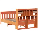  Posteljni okvir brez vzmetnice voščeno rjav 135x190 cm borovina, (21609696) | Shoptok.si