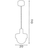  luster na kablu canan 1xE27/15W/230V, prečnik 20 cm, bež | Eponuda.com