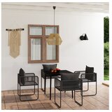  5-dijelni vrtni blagovaonski set crni | shoptok.hr