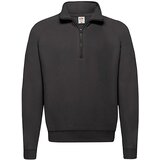 Fruit Of The Loom Black Men's Zip Neck Sweatshirt Cene
