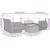 vidaXL 7-dijelni set vrtnih sofa sivi od poliratana | shoptok.hr