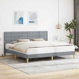  Krevetna konstrukcija Svjetlosiva 200 x 200 cm Tkanina | shoptok.hr