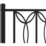  Metalni okvir za krevet s uzglavljem crni 120x190 cm | shoptok.hr
