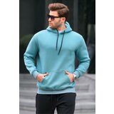 Madmext Men's Blue Hooded Sweatshirt 5339 Cene
