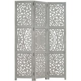  Ročno izrezljan paravan 3-delni siv 120x165 cm trden mangov les, (5000156107) | Shoptok.si