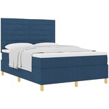  Krevet s opruga kutije s madracem Plava 140 x 190 cm tkanina | shoptok.hr