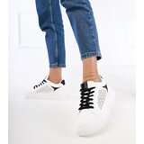 Gemre White sneakers with black inserts on a platform Remmi | shoptok.hr