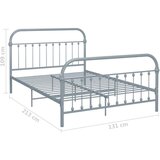  Za krevet sivi metalni 120 x 200 cm | shoptok.hr