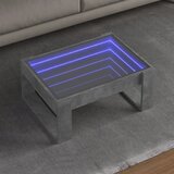 Furnova Klubska mizica z neskončnimi LED betonsko siva 70x53x30 cm, (21915037) Cene
