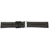 Poletto crno Plavi Cosmos Waterproof Kožni Kaiš Za Sat Sa Belim Štepom 699/11.20