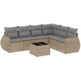  7-dijelni set vrtnih sofa od poliratana s jastucima bež | shoptok.hr