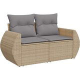  8-dijelni set vrtnih sofa od poliratana s jastucima bež | shoptok.hr