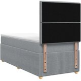  Boxspring krevet s madracem Svjetlosiva Jjedan Tkanina - Svjetlosiva jedna veličina Dizajn linija | shoptok.hr
