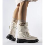 Gemre Beige snow boots with decorative buckle Athos | shoptok.hr