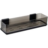 Wenko Crna plastična samoljepljiva kupaonska polica Quadro – | shoptok.hr