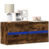 vidaXL Zidni TV ormarić LED boja dimljenog hrasta 100x31x45 cm | shoptok.hr