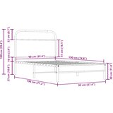  Okvir kreveta bez madraca dimljena boja hrasta 90x190 cm drveni | shoptok.hr