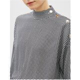 Koton Women's Checked Blouse Long Sleeve Stand Collar Button Detailed | shoptok.hr