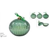 Dueesse Novogodišnja staklena kugla 13cm/ zelena/ sa mirisnom svećom | ePonuda.com