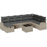  Set sofe 9 kom. Svjetlosiva poliratan | shoptok.hr