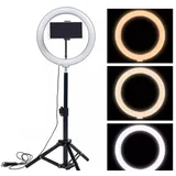 selfie ring led lampa 30 cm sa stativom i držačem za telefon