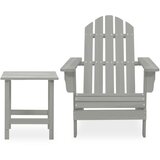 Maison Chic Vrtni Stoli - Stol za vrt Adirondack z mizo trden les jelke siv JS598, (21878224) Cene