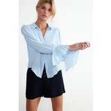 Trendyol Baby Blue Spanish Sleeve Woven Shirt Cene