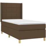  Krevet s oprugama i madracem tamnosmeđi 80x200 cm od tkanine | shoptok.hr