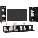 vidaXL Komplet TV omaric 5 pcs Črni hrast Srednja 30.5 x 30 x 90 cm | Shoptok.si