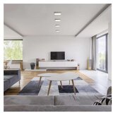  LED svetilo nadometno NEXXO, kvadratno, srebrno, 12,5W, nastavljiva CCT | Shoptok.si