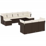 Maison Chic Seti vrtnega pohištva - Vrtna garnitura - Vrtni pohištvo set 11-delna z blazinami rjava poli ratan, (21815788) | Shoptok.si