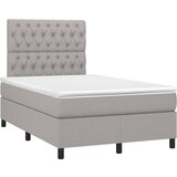  Box spring postelja z vzmetnico LED sv. siva 120x200 cm blago, (20789645) | Shoptok.si