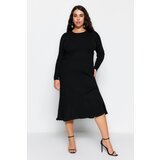 Trendyol Curve Black Crew Neck Midi Knitwear Dress cene