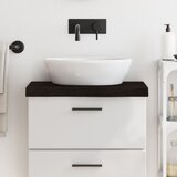  Kupaonska radna ploča tamnosmeđa 60x40x(2-6) cm tretirano drvo | shoptok.hr