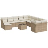 Maison Chic Seti vrtnega pohištva - Vrtna garnitura - Vrtni pohištvo set 12-delna z blazinami bež poli ratan, (21816076) | Shoptok.si