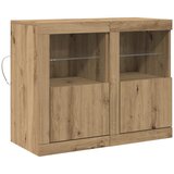  LED komoda S LED lampica 2 pcs Umjetnički hrast 41 x 37 x 67 cm | shoptok.hr