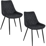 AKORD Sj.0488 Jedilni Stoli, Komplet 2 Stolov, Črna, (5000333512) | Shoptok.si