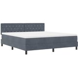  s opruga kutije Tamno siva 180 x 200 cm Baršun | shoptok.hr