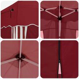  Rastezljivi šator za svadbe - šator za zabave Tamno crvena 288 x 288 x 245 cm | shoptok.hr